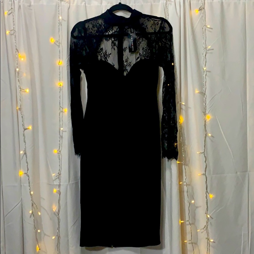 Laced little black dress